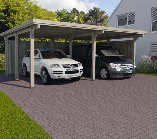 Carport double WEKA 618 imprégné 603 x 512 cm