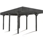 Carport bois Forest Style toit plat 15,56 m² 1 voiture – Image 3
