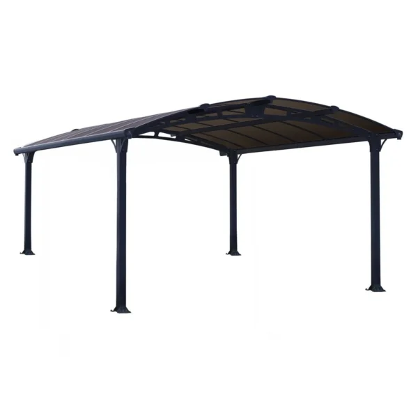 Carport aluminium Arcadia 6400 13,3 m² gris