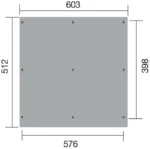 Carport double WEKA 618 imprégné 603 x 512 cm – Image 4