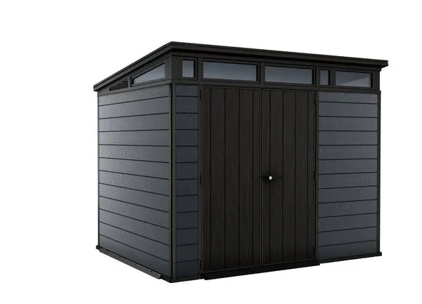 Abris de jardin gris anthracite CORTINA 97 en résine KETER 6m²