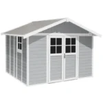 Abri de jardin en PVC 11,2m² DECO gris clair et blanc Grosfillex – Image 5