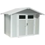 Abri de jardin en PVC 4,9m² UTILITY blanc et gris bleu Grosfillex – Image 2