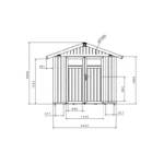 Abri de jardin en PVC 4,9m² UTILITY blanc et gris bleu Grosfillex – Image 6