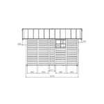 Abri de jardin en PVC 11,2m² DECO gris clair et blanc Grosfillex – Image 13