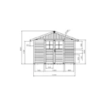 Abri de jardin en PVC 11,2m² DECO gris foncé et blanc Grosfillex – Image 4