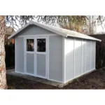 Abri de jardin en PVC 11,2m² DECO gris clair et blanc Grosfillex – Image 8