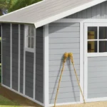 Abri de jardin en PVC 11,2m² DECO gris clair et blanc Grosfillex – Image 10