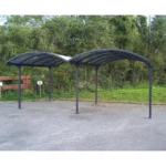Carport 2 voitures en aluminium et polycarbonate 6mm ANTI-UV