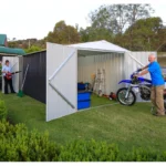 Garage en acier Zincalume Colorbond EASYSHED 19,55m² grande hauteur et largeur – Image 7